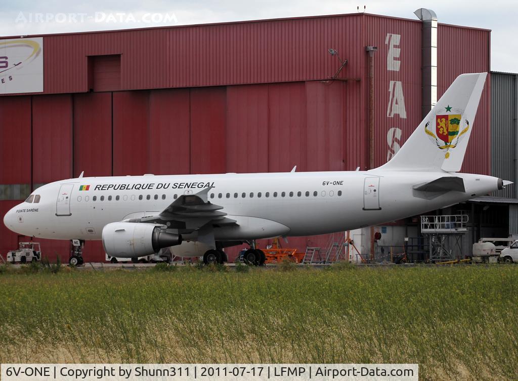 6V-ONE, 2001 Airbus ACJ319 (A319-115/CJ) C/N 1556, Parked at the EAS Facility...