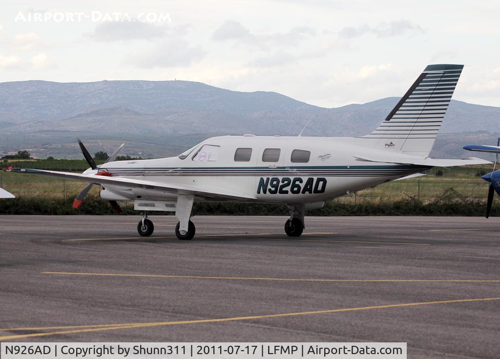 N926AD, 1998 Piper PA-46-350P Malibu Mirage C/N 4636152, Parked...