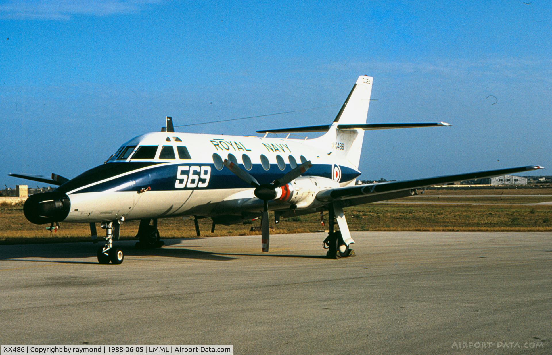 XX486, Scottish Aviation HP-137 Jetstream T.2 C/N 265, Jetstream XX486/569 NAS750 Royal Navy