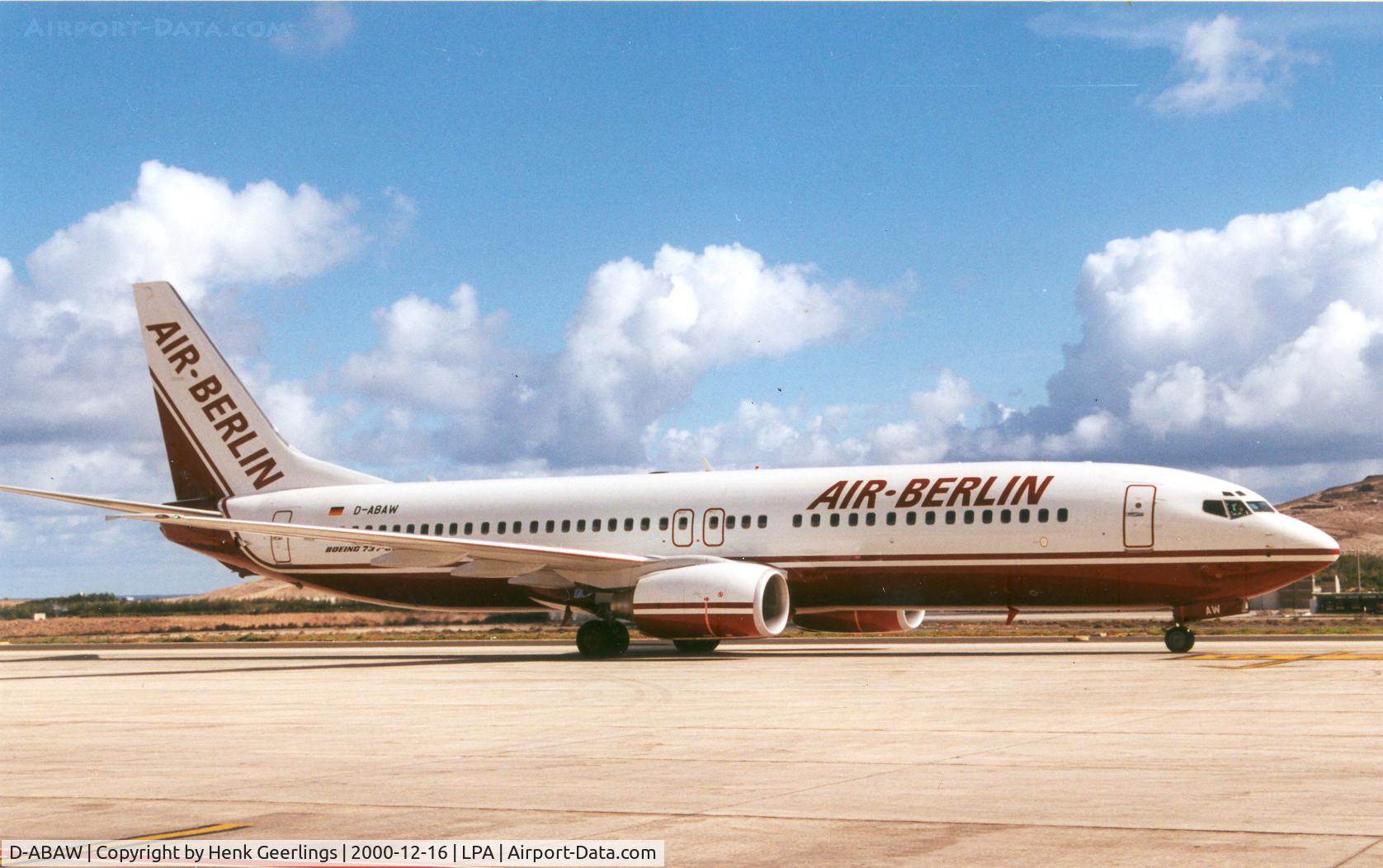 D-ABAW, 2000 Boeing 737-86J C/N 30062, Air Berlin