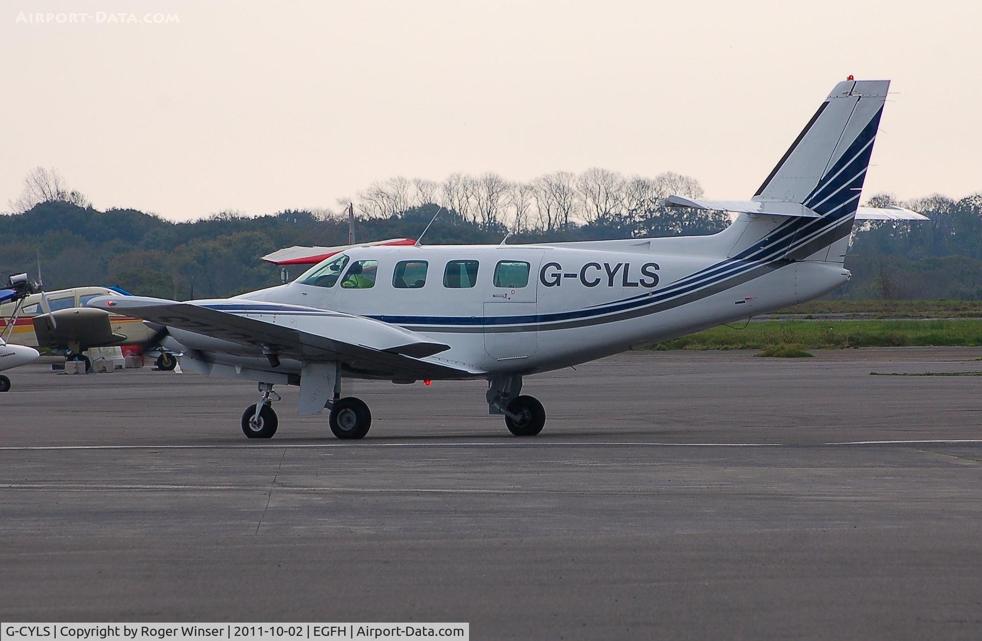 G-CYLS, 1982 Cessna T303 Crusader C/N T30300005, Oasis 303 Ltd's Crusader visiting Swansea Airport