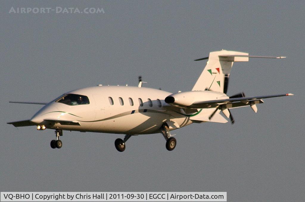 VQ-BHO, 1992 Piaggio P-180 Avanti C/N 1156, Bermudan registered Piaggio based at EGCC