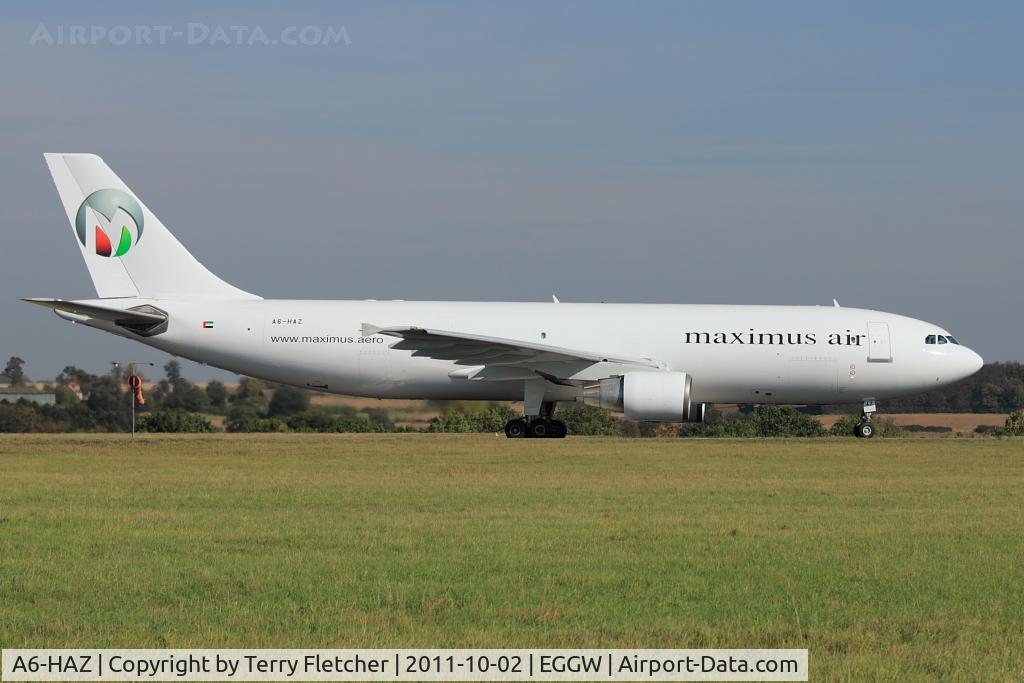 A6-HAZ, 2006 Airbus A300B4-622R(F) C/N 837, Maximus Air Cargo Airbus A300B4-622R, c/n: 837
ex JA015D at Luton