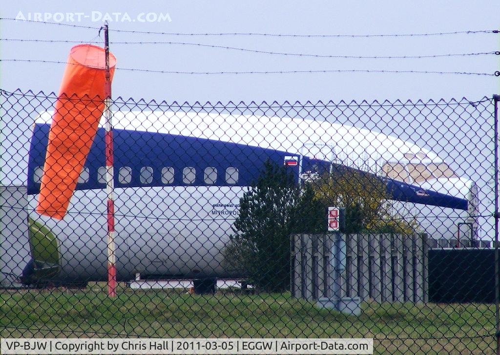 VP-BJW, 1987 Boeing 737-301 C/N 23551, former KD Avia Boeing 737 now used by Luton Airport fire service
