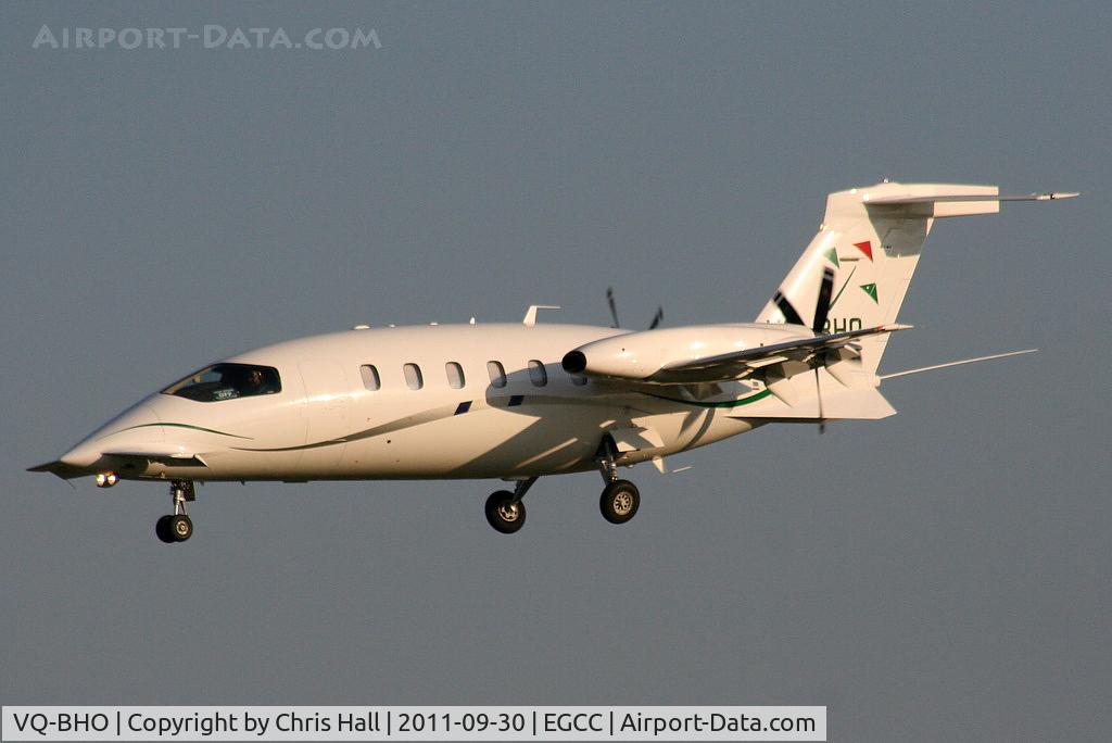 VQ-BHO, 1992 Piaggio P-180 Avanti C/N 1156, Bermudan registered Piaggio based at EGCC