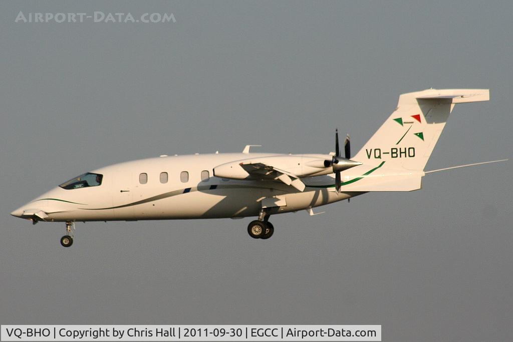 VQ-BHO, 1992 Piaggio P-180 Avanti C/N 1156, Bermudan registered Piaggio based at EGCC