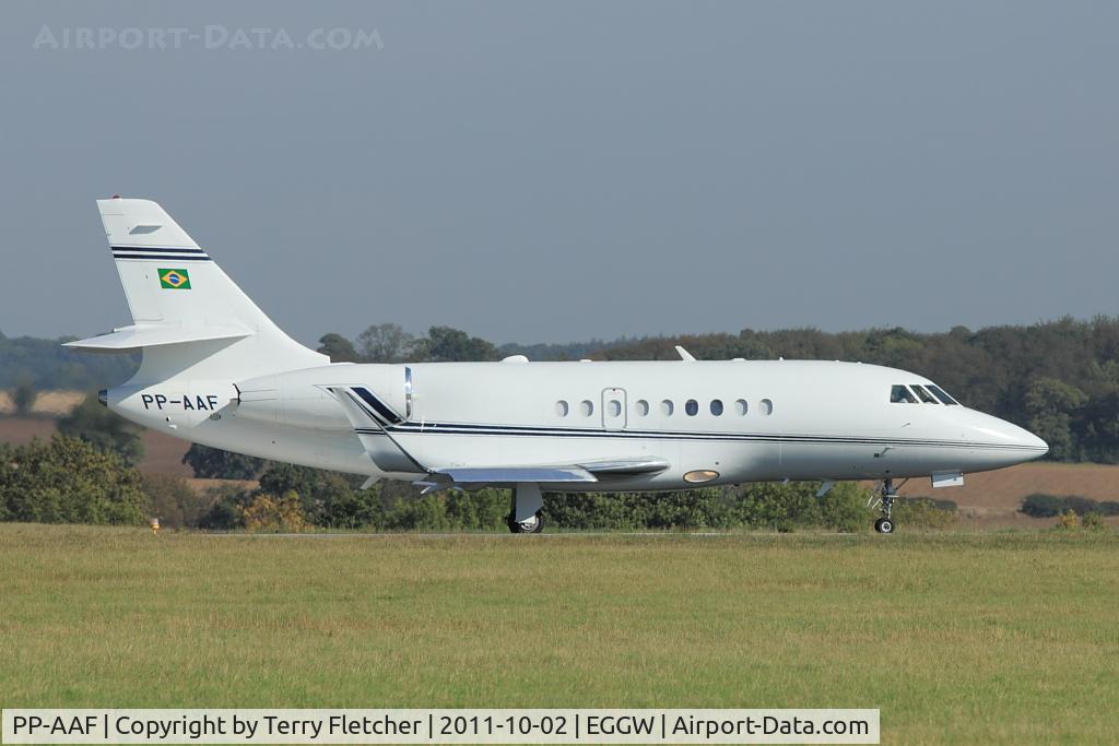 PP-AAF, 2003 Dassault Falcon 2000LX C/N 16, Brazilian Registered Dassault Falcon 2000LX, c/n: 16 at Luton