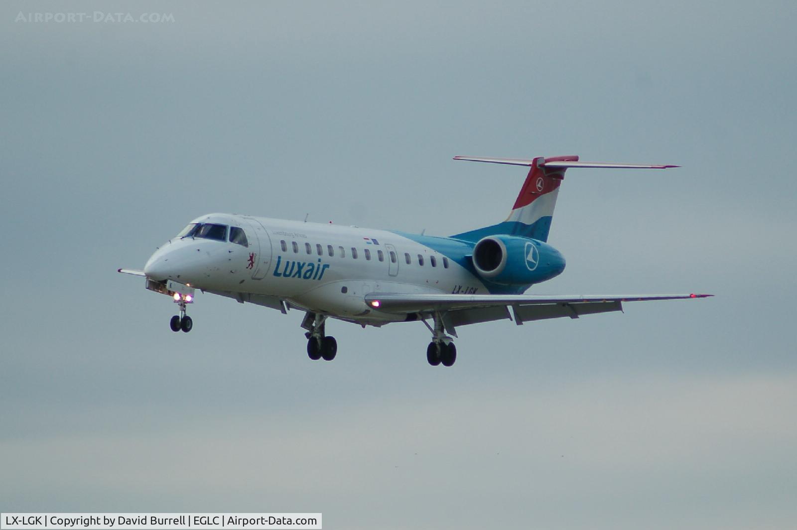 LX-LGK, 2005 Embraer ERJ-135LR (EMB-135LR) C/N 14500886, Luxair Embraer 135LR on aprroach to London City Airport