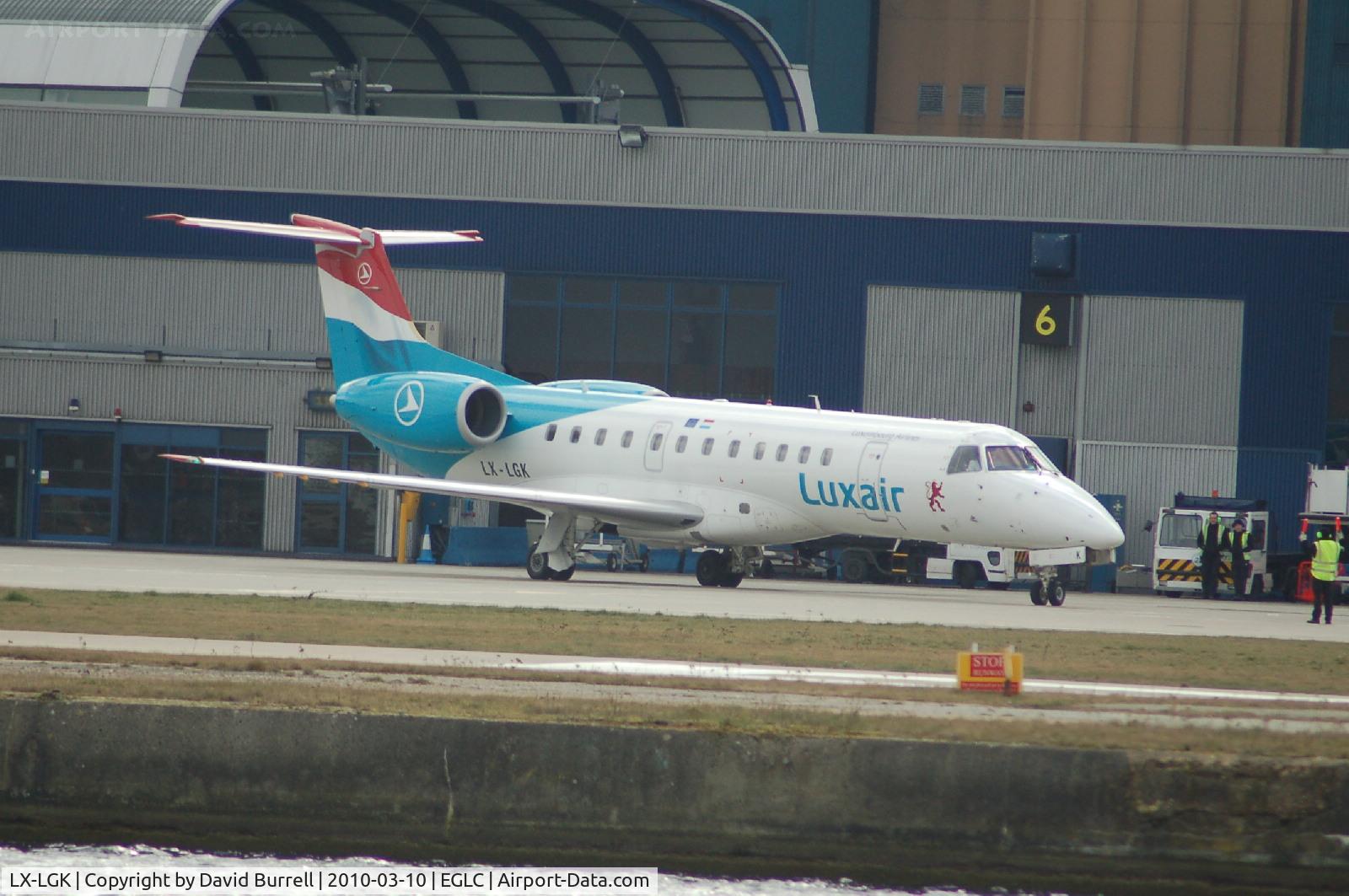 LX-LGK, 2005 Embraer ERJ-135LR (EMB-135LR) C/N 14500886, Luxair Embraer 135LR London City Airport