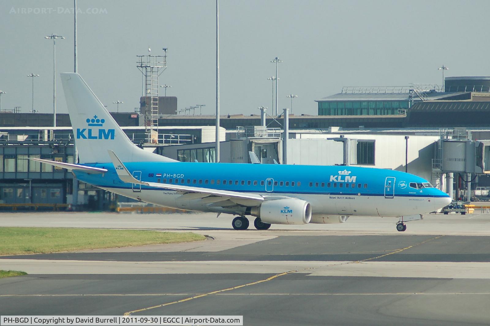 PH-BGD, 2008 Boeing 737-7K2 C/N 30366, KLM Boeing 737 Manchester Airport