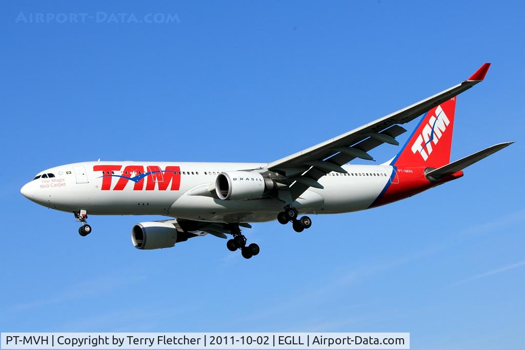 PT-MVH, 2002 Airbus A330-203 C/N 477, TAM A330 at Heathrow