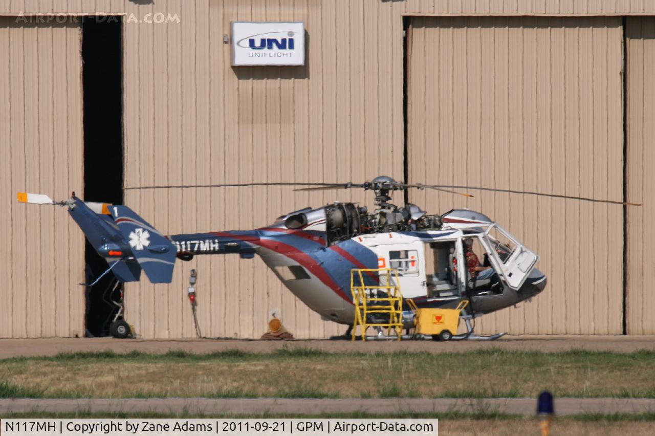 N117MH, Eurocopter-Kawasaki BK-117A-3 C/N 7112, At Grand Prairie Municipal