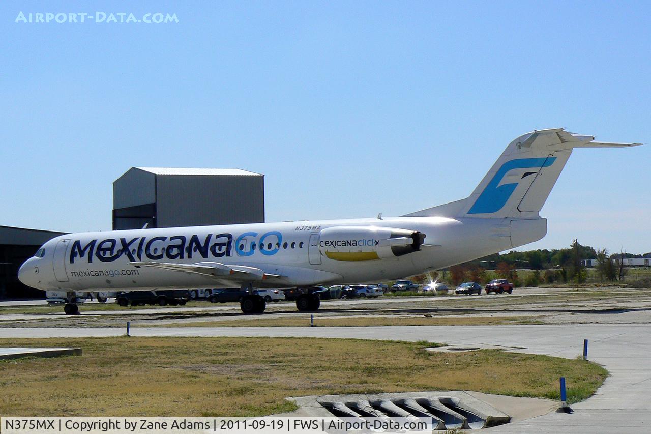 N375MX, 1991 Fokker 100 (F-28-0100) C/N 11375, At Spinks Airport - Fort Worth, TX