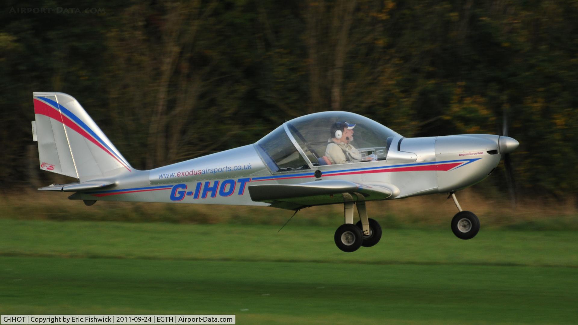 G-IHOT, 2004 Cosmik EV-97 TeamEurostar UK C/N 2007, 4. G-IHOT departing the glorious Shuttleworth Uncovered Air Display, September 2011