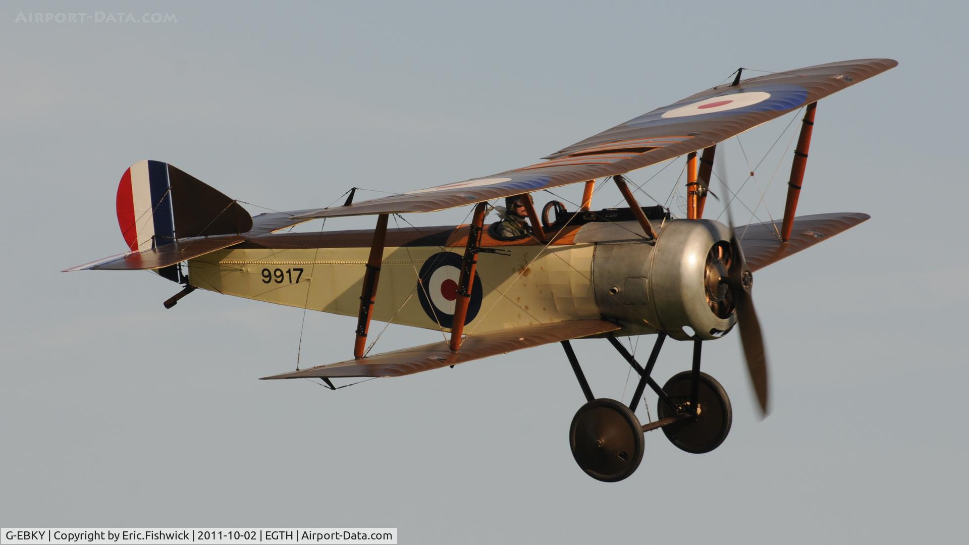 G-EBKY, 1920 Sopwith Pup C/N W/O 3004/14, 43. 9917 at Shuttleworth Autumn Air Display, October, 2011