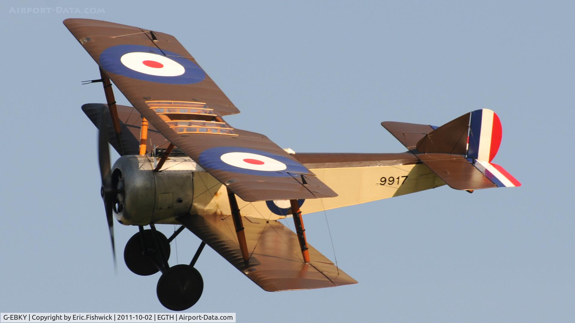 G-EBKY, 1920 Sopwith Pup C/N W/O 3004/14, 43. 9917 at Shuttleworth Autumn Air Display, October, 2011
