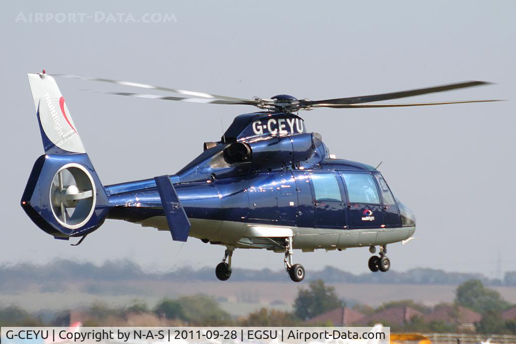 G-CEYU, 1988 Aerospatiale SA-365N-1 Dauphin 2 C/N 6298, Departing