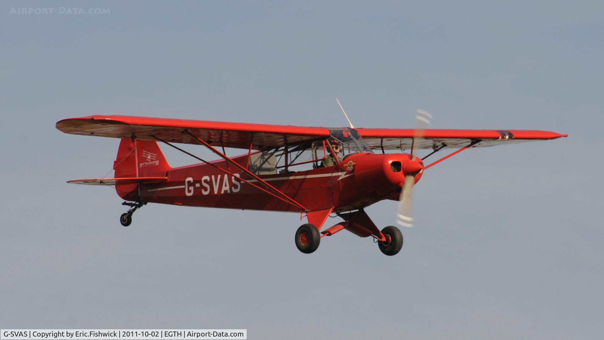 G-SVAS, 1961 Piper PA-18-150 Super Cub C/N 18-7605, 43. G-SVAS at Shuttleworth Autumn Air Display, October, 2011
