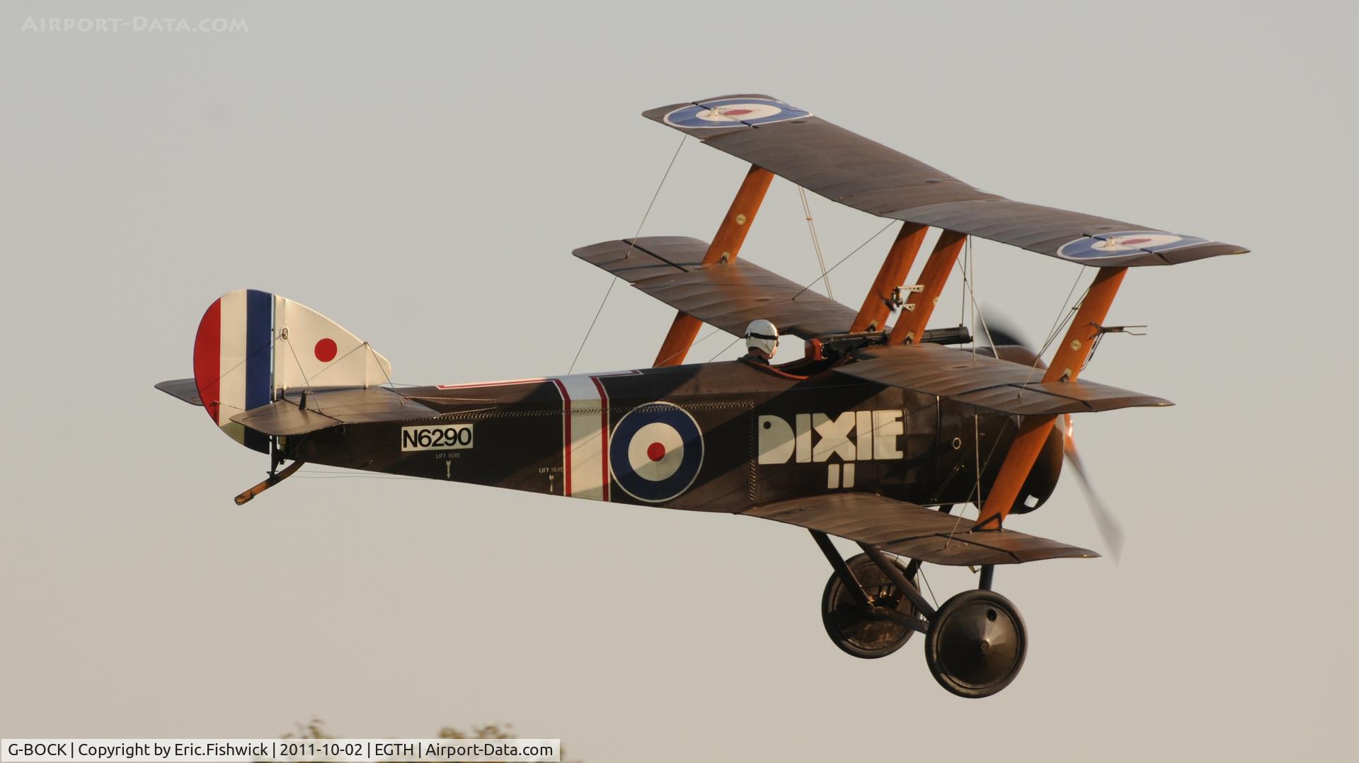 G-BOCK, 1980 Sopwith Triplane Replica C/N NAW-1, 42. NN6290 at  Shuttleworth Autumn Air Display, October, 2011