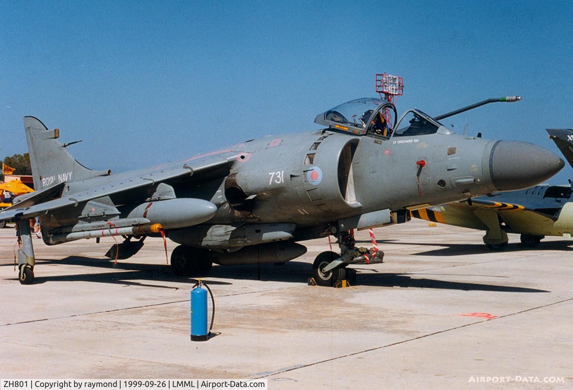 ZH801, 1996 British Aerospace Sea Harrier F/A.2 C/N NB06, Sea Harrier F/A2 ZH801/731 NAS899 Royal Navy
