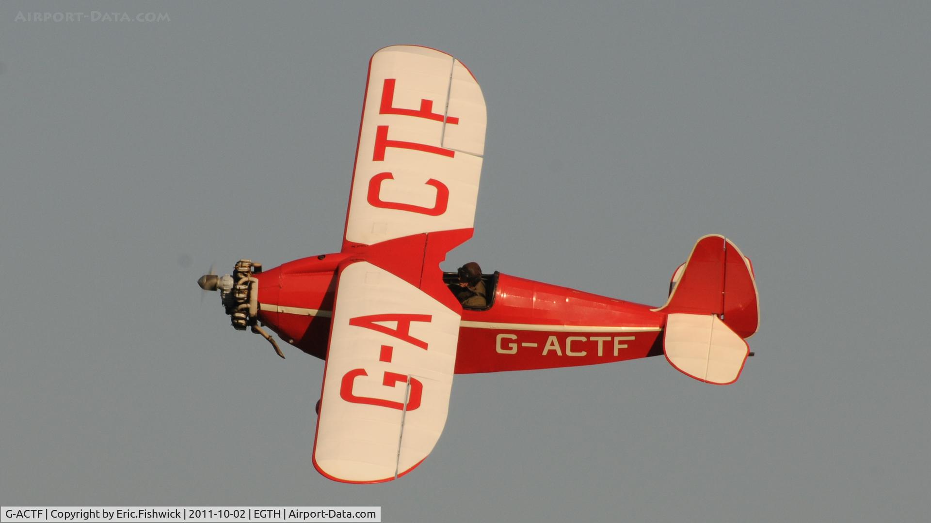 G-ACTF, 1932 Comper CLA-7 Swift C/N S32/9, 40. G-ACTF at Shuttleworth Autumn Air Display, October, 2011