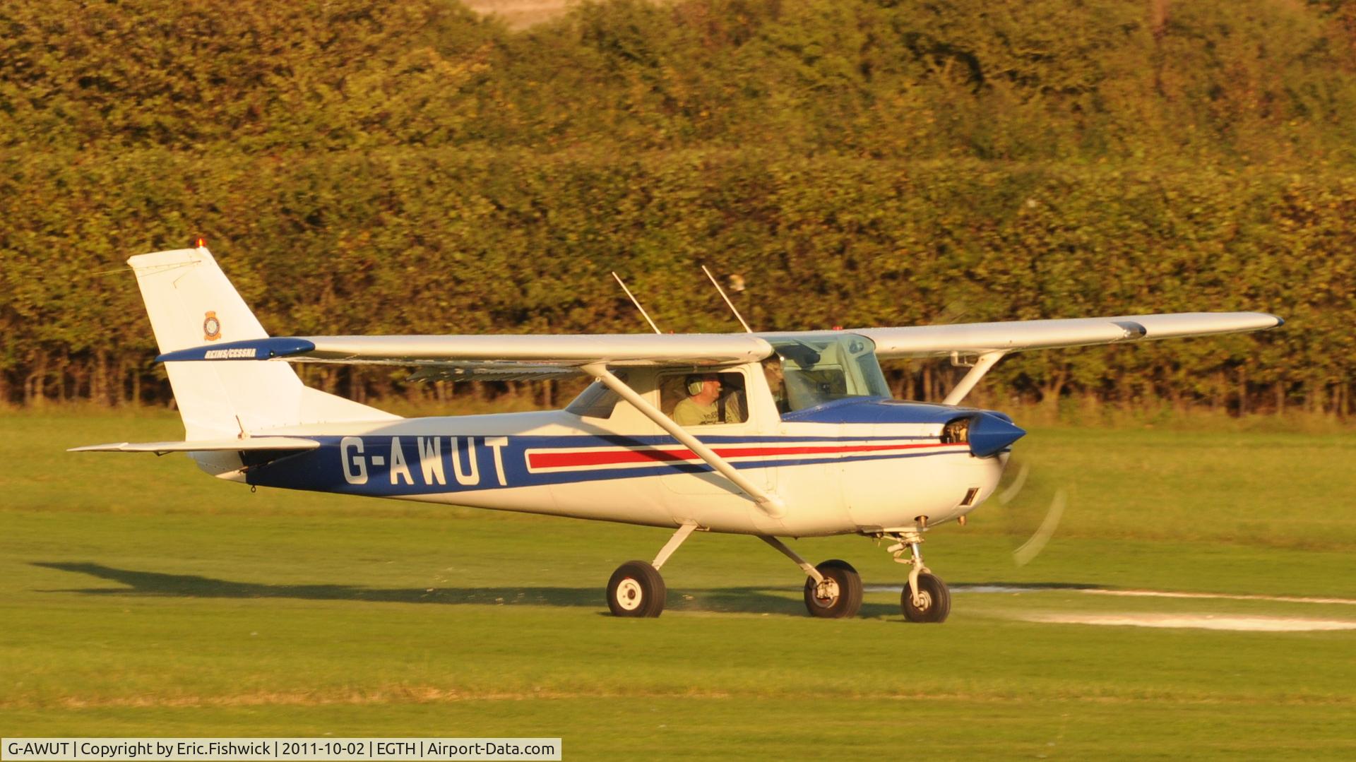 G-AWUT, 1968 Reims Cessna F150J C/N 0405, 2. G-AWUT departing  Shuttleworth Autumn Air Display, October, 2011