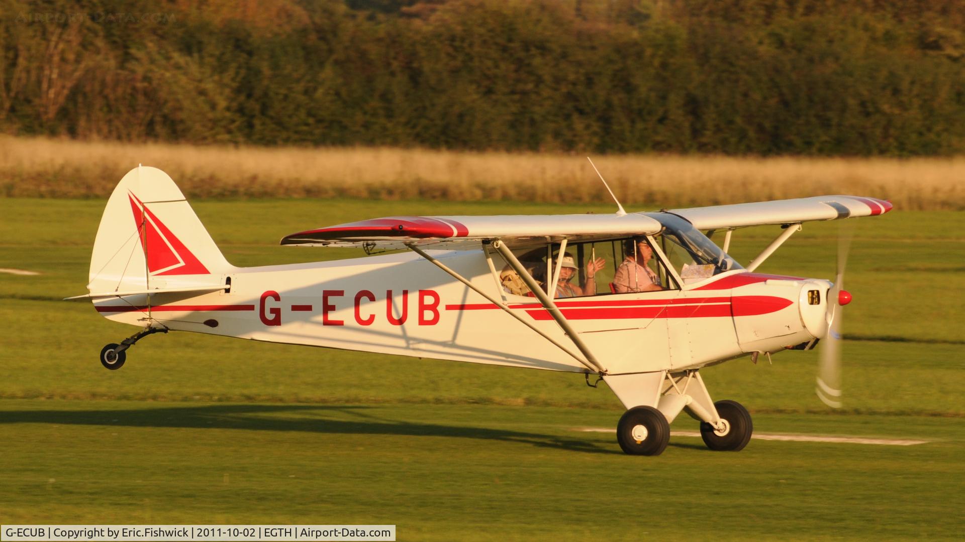 G-ECUB, 1958 Piper PA-18 Super Cub C/N 18-6279, 3. G-ECUB departing  Shuttleworth Autumn Air Display, October, 2011