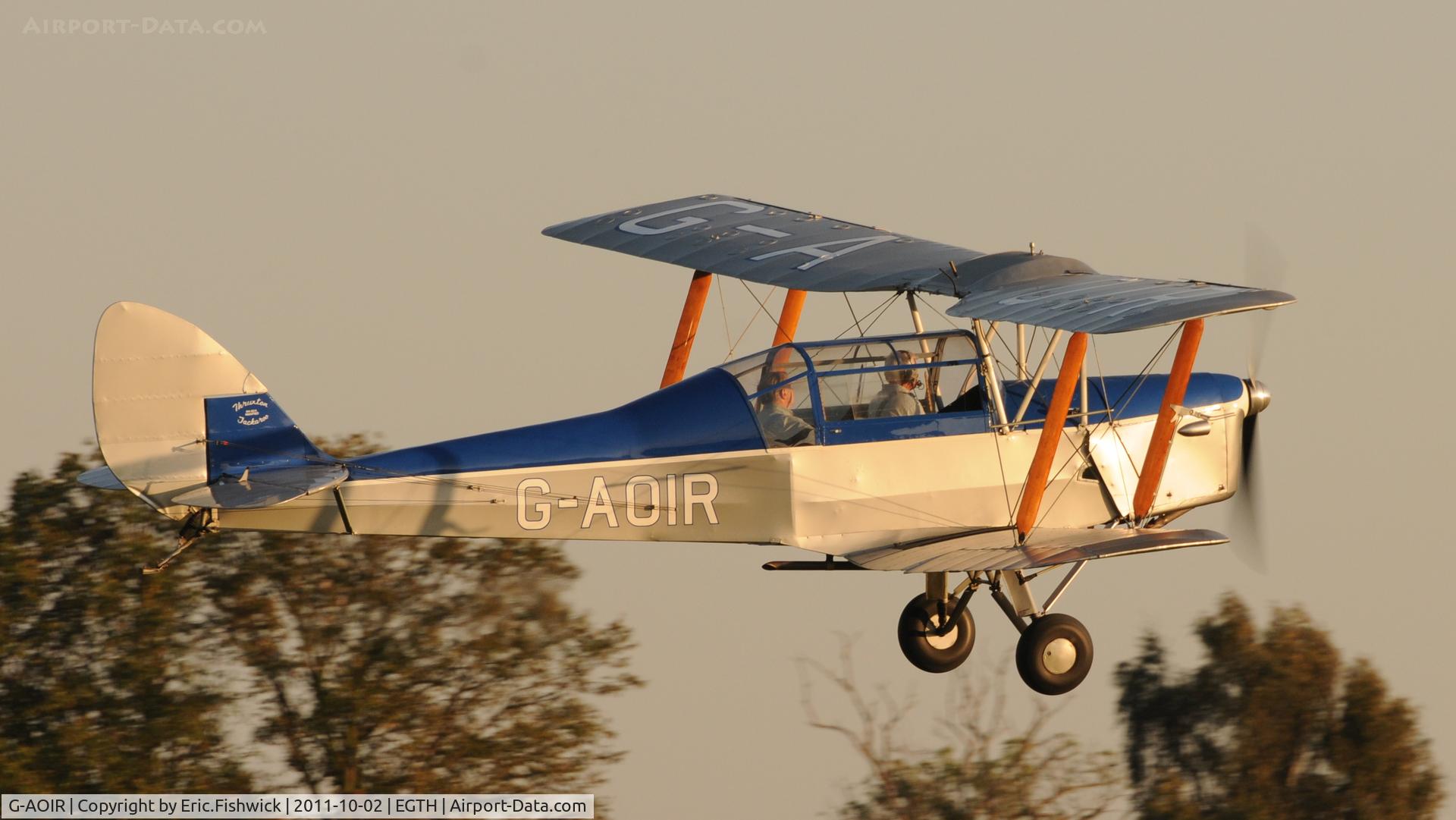 G-AOIR, 1943 Thruxton Jackaroo C/N 82882, 4. G-AOIR departing  Shuttleworth Autumn Air Display, October, 2011