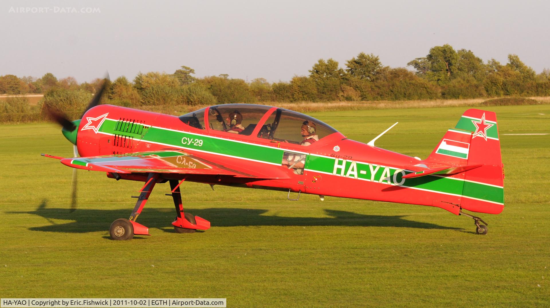 HA-YAO, 1998 Sukhoi Su-29 C/N N0001-01, 1. HA-YAO at  Shuttleworth Autumn Air Display, October, 2011