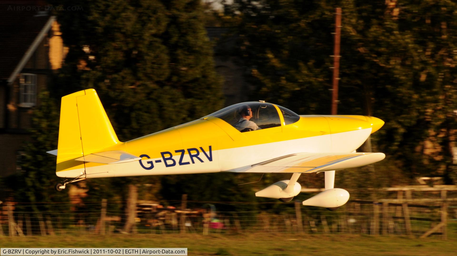 G-BZRV, 2002 Vans RV-6 C/N PFA 181A-13573, 4. G-BZRV departing  Shuttleworth Autumn Air Display, October, 2011