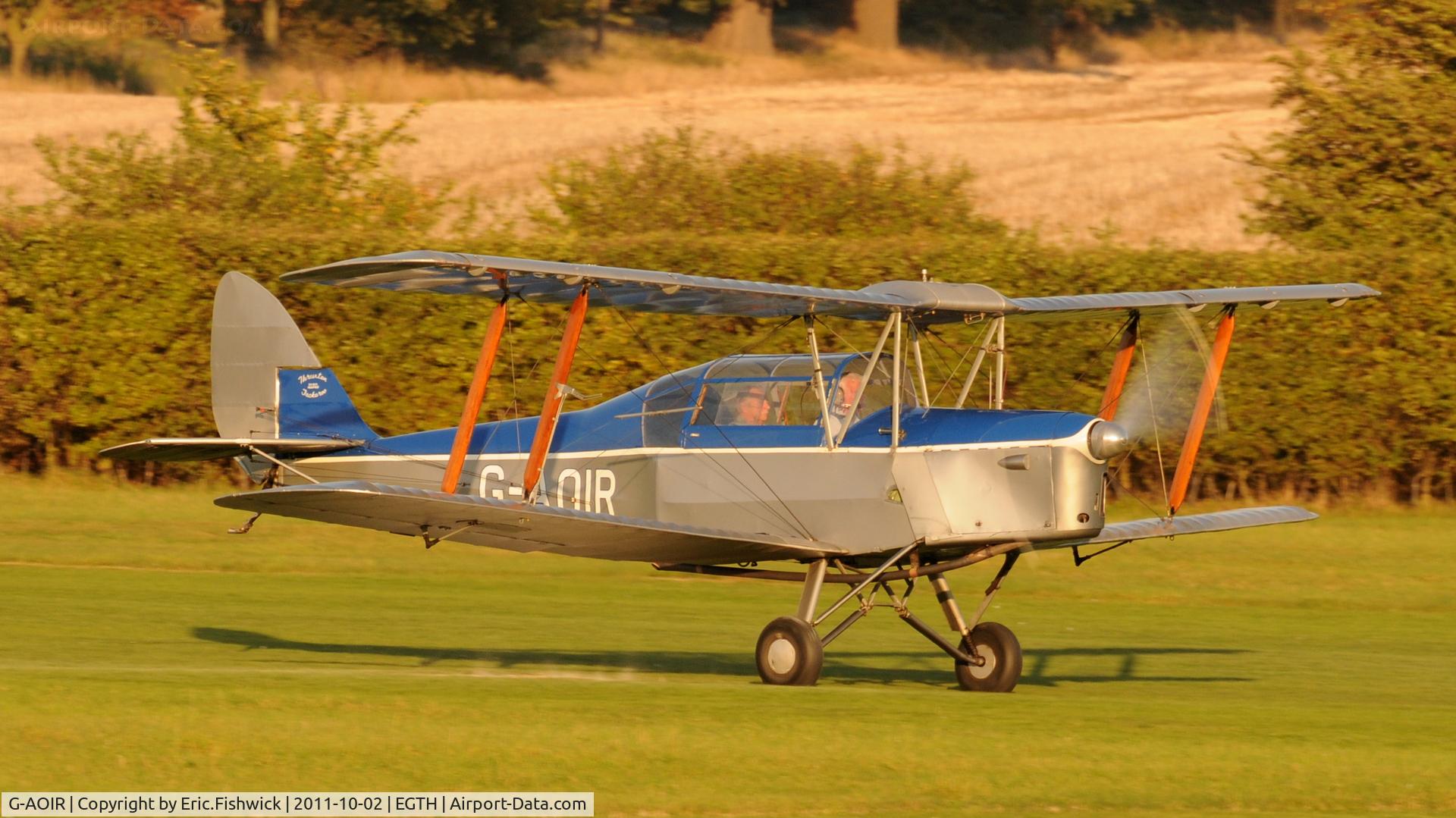 G-AOIR, 1943 Thruxton Jackaroo C/N 82882, 3. G-AOIR departing  Shuttleworth Autumn Air Display, October, 2011