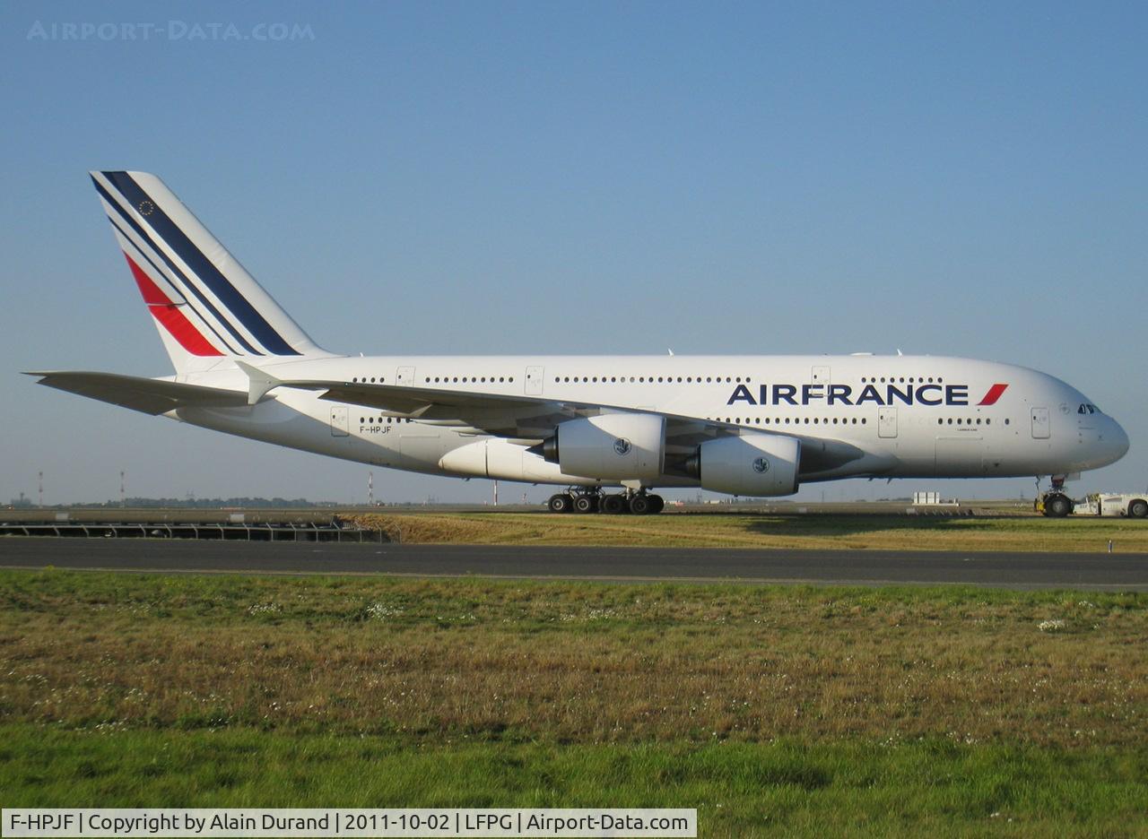F-HPJF, 2010 Airbus A380-861 C/N 064, Juliet-Foxtrott was finaly taken up in June 2011. She was towed to Termina 2 in anticipation of a return to JNB when posing for the camera