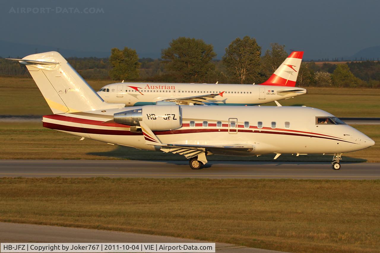 HB-JFZ, 2001 Canadair Challenger 604 (CL-600-2B16) C/N 5510, Private
