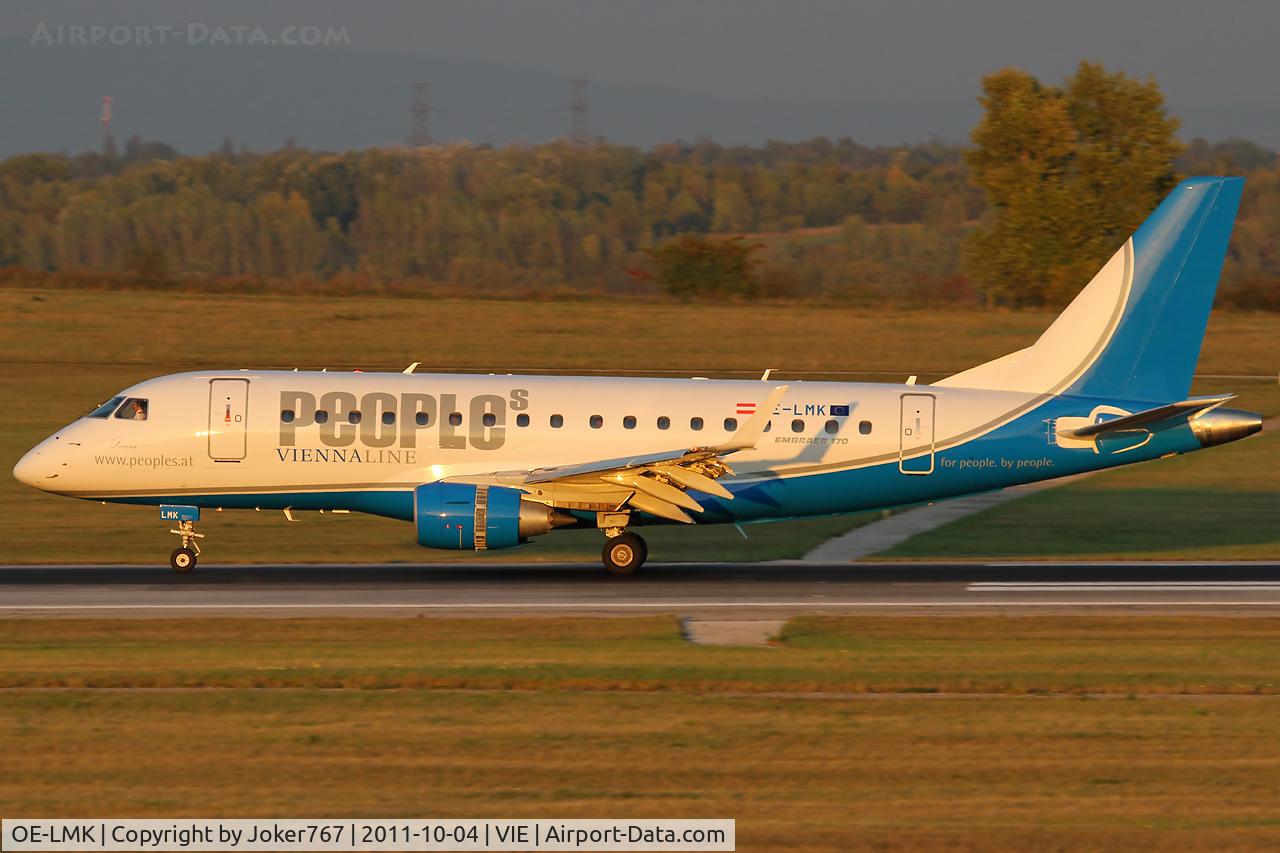 OE-LMK, 2006 Embraer 170LR (ERJ-170-100LR) C/N 17000150, People's Viennaline