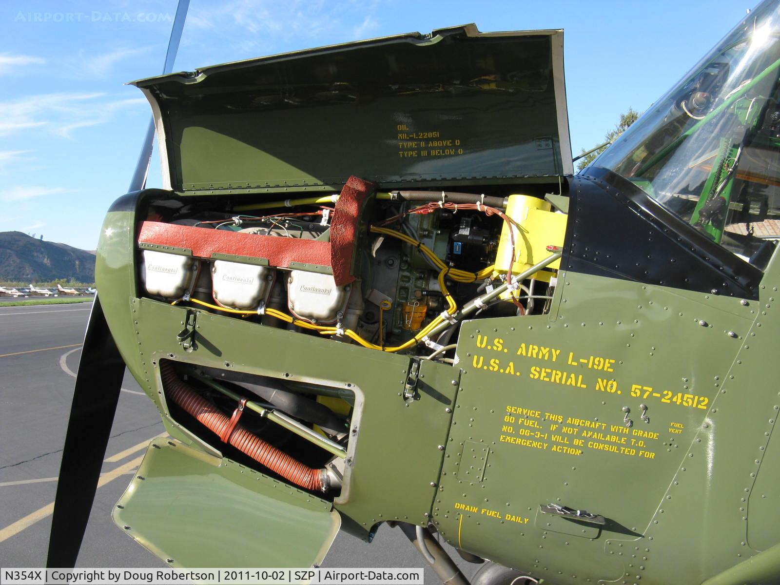 N354X, 1957 Cessna L-19E Bird Dog C/N 24512, 1957 Cessna L-19E BIRD DOG, Continental O-470-11B 213 Hp, engine