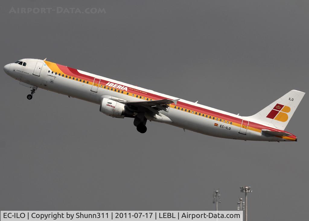 EC-ILO, 2002 Airbus A321-211 C/N 1681, Taking off from rwy 25L