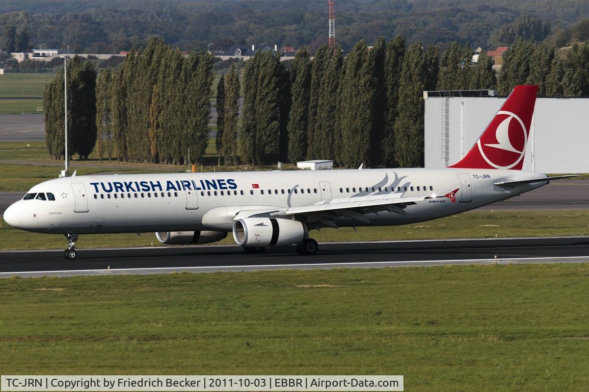 TC-JRN, 2011 Airbus A321-231 C/N 4654, decelerating after touchdown