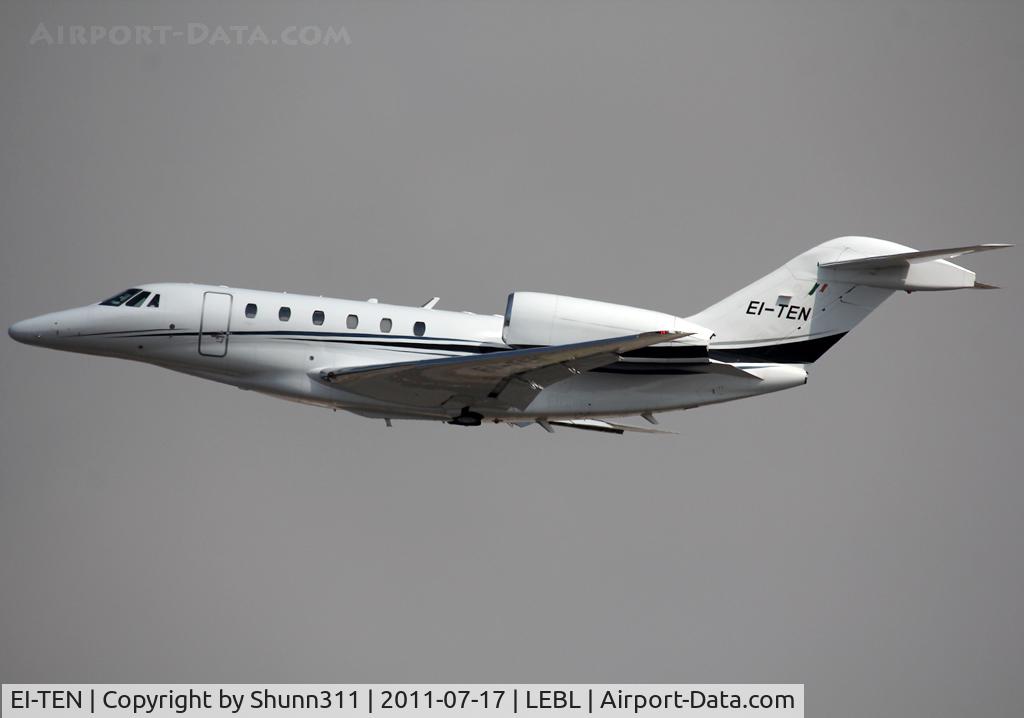 EI-TEN, 2004 Cessna 750 Citation X Citation X C/N 750-0227, Taking off from rwy 25L