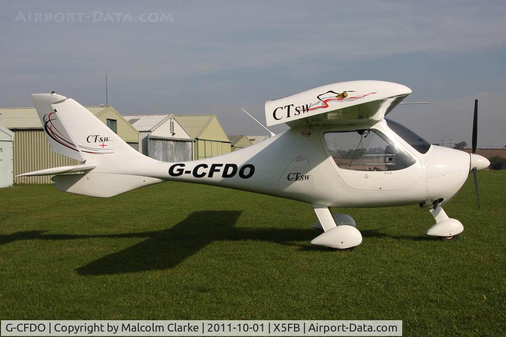 G-CFDO, 2008 Flight Design CTSW C/N 8366, Flight Design CTSW at Fishburn Airfield, UK in October 2011.