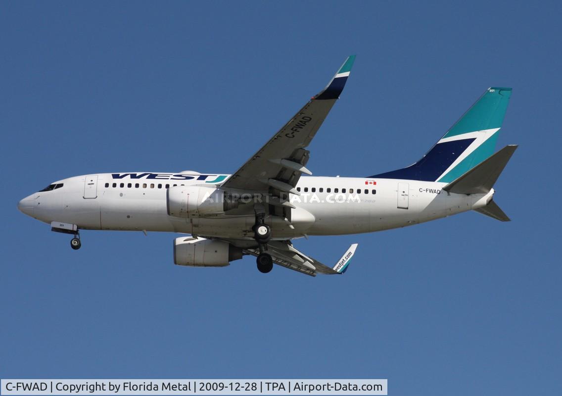 C-FWAD, 2002 Boeing 737-7CT C/N 32753, West Jet 737