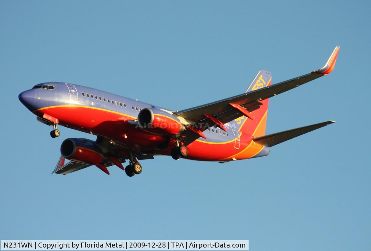 N231WN, 2006 Boeing 737-7H4 C/N 32499, Southwest 737
