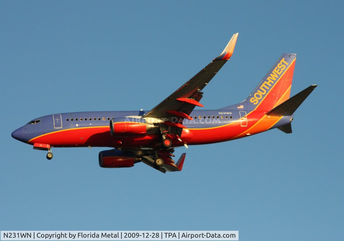 N231WN, 2006 Boeing 737-7H4 C/N 32499, Southwest 737