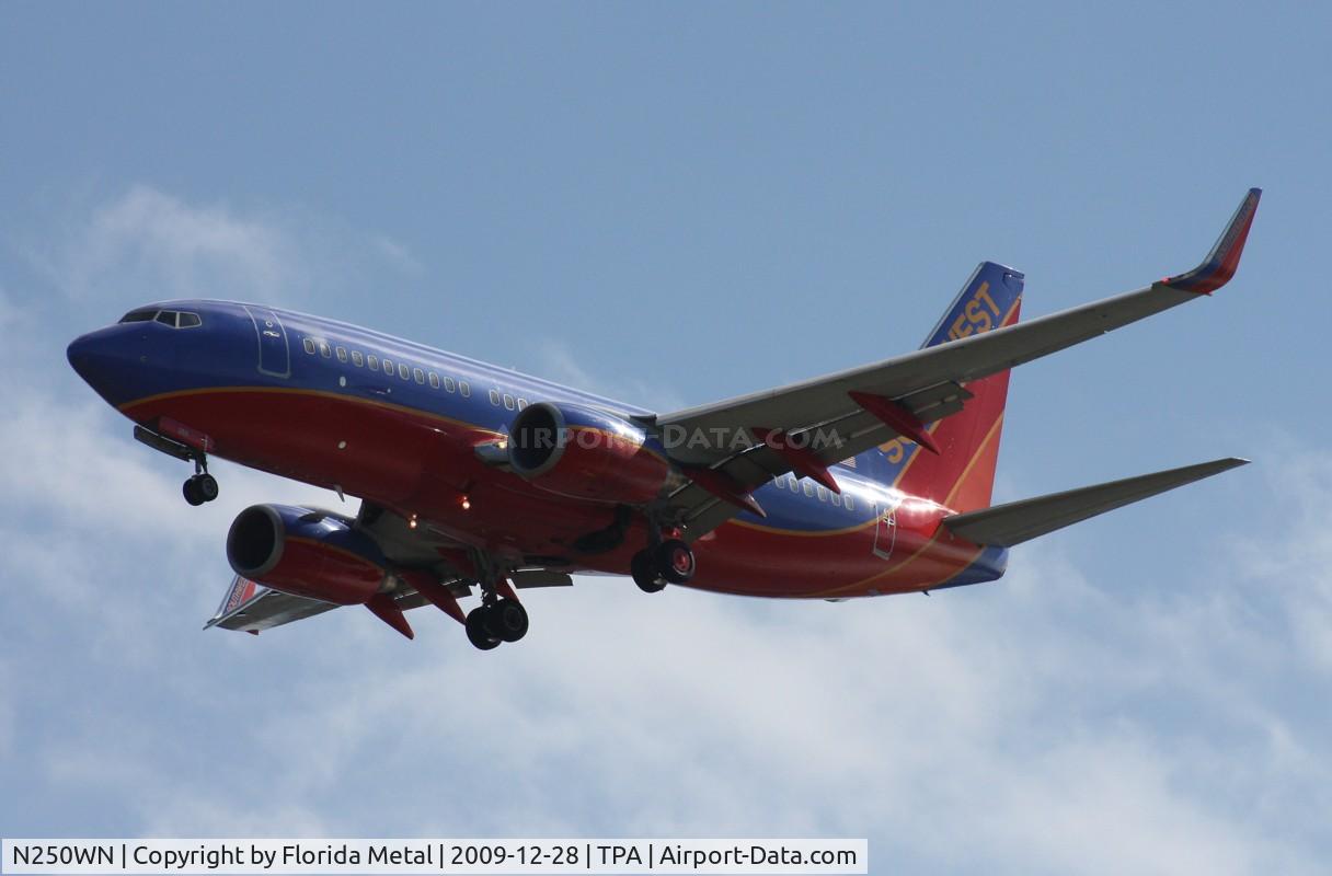 N250WN, 2006 Boeing 737-7H4 C/N 34972, Southwest 737
