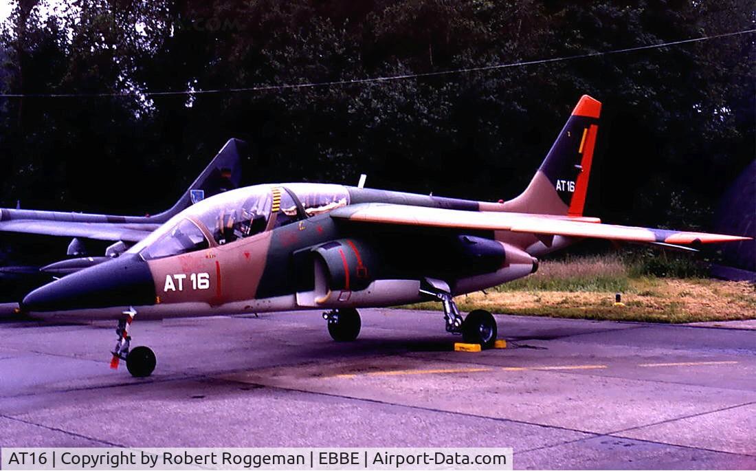 AT16, Dassault-Dornier Alpha Jet 1B C/N B16/1056, 1980's.High visibility tail.