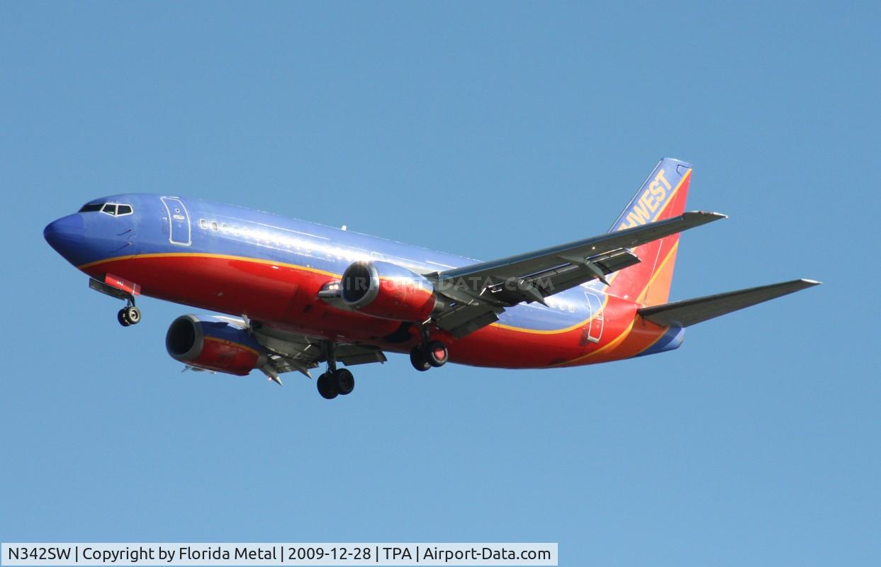 N342SW, 1989 Boeing 737-3H4 C/N 24133, Southwest 737