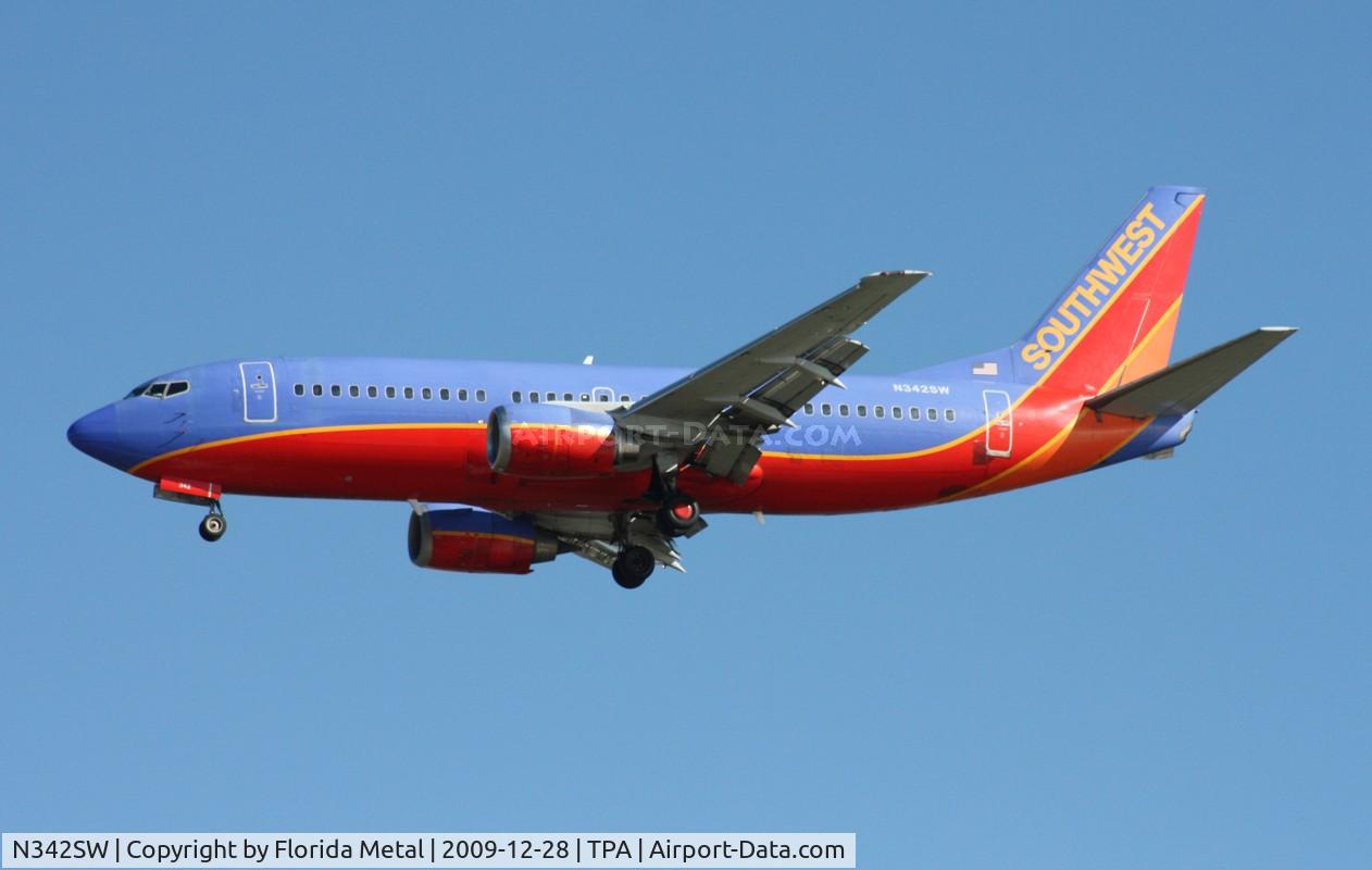 N342SW, 1989 Boeing 737-3H4 C/N 24133, Southwest 737
