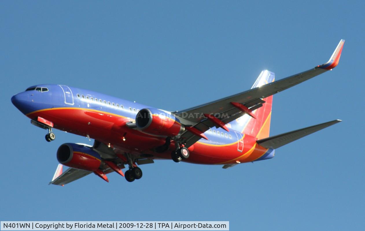 N401WN, 2001 Boeing 737-7H4 C/N 29813, Southwest 737