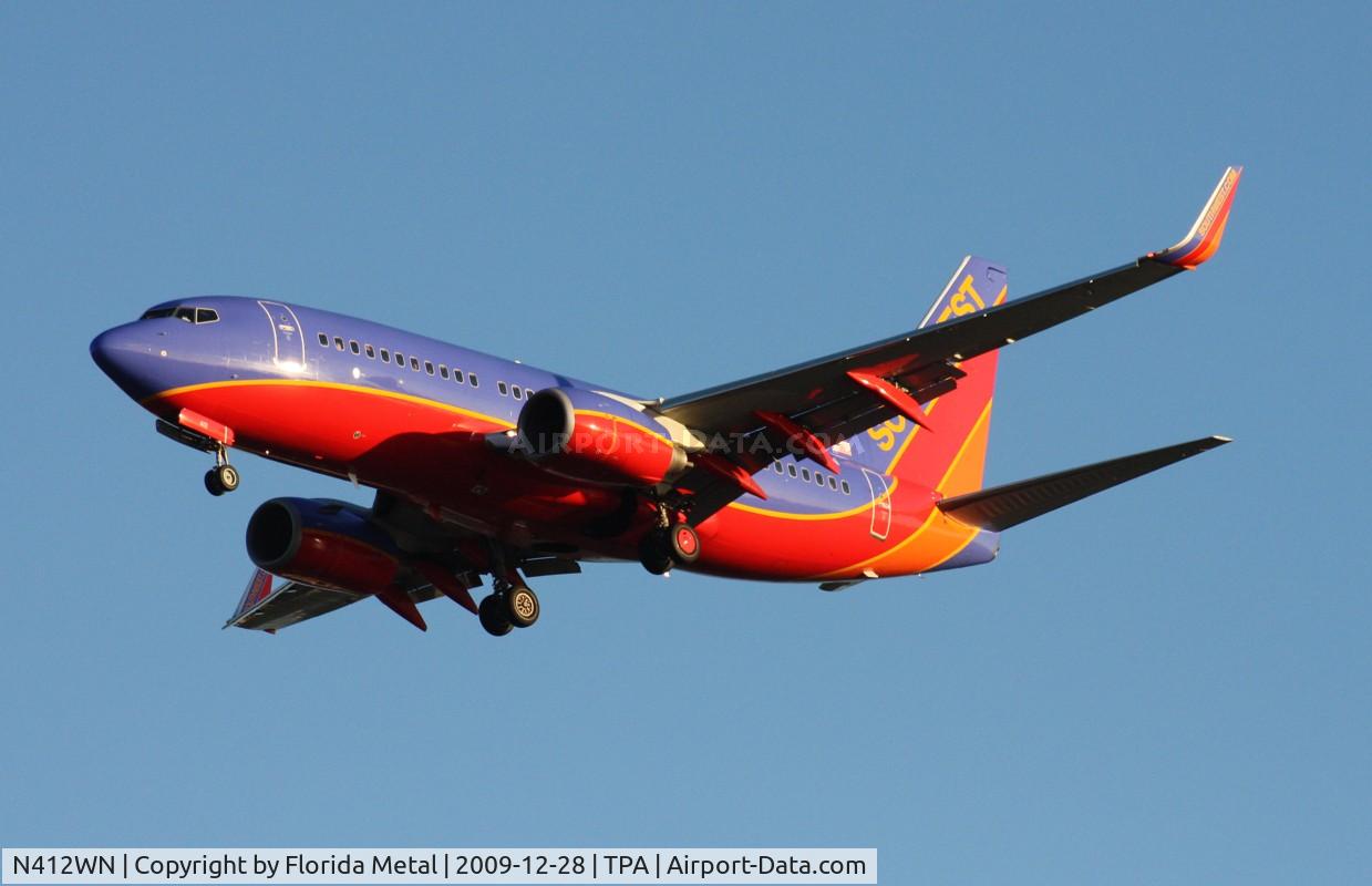 N412WN, 2001 Boeing 737-7H4 C/N 29818, Southwest 737
