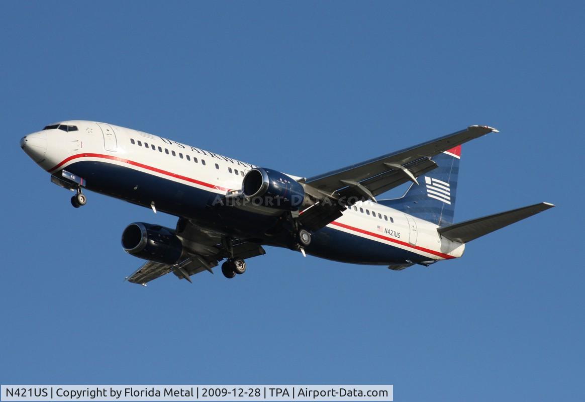 N421US, 1989 Boeing 737-401 C/N 23988, US Airways 737-400