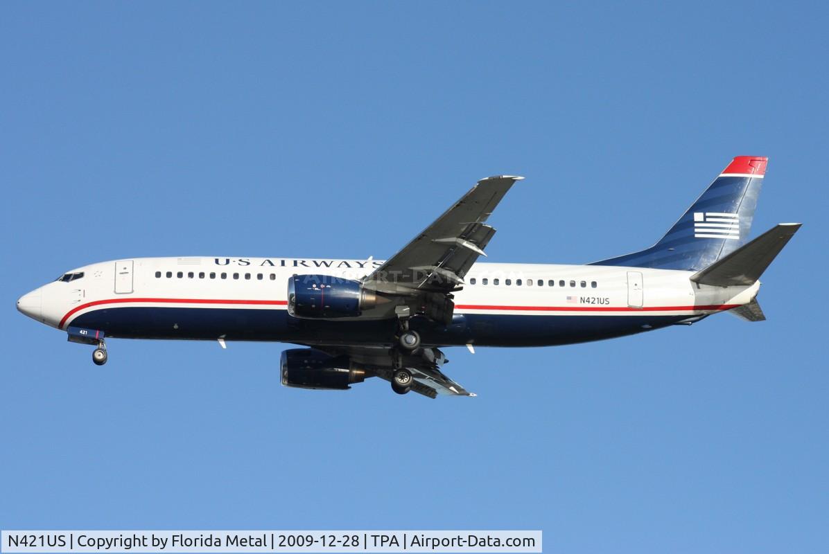 N421US, 1989 Boeing 737-401 C/N 23988, US Airways 737